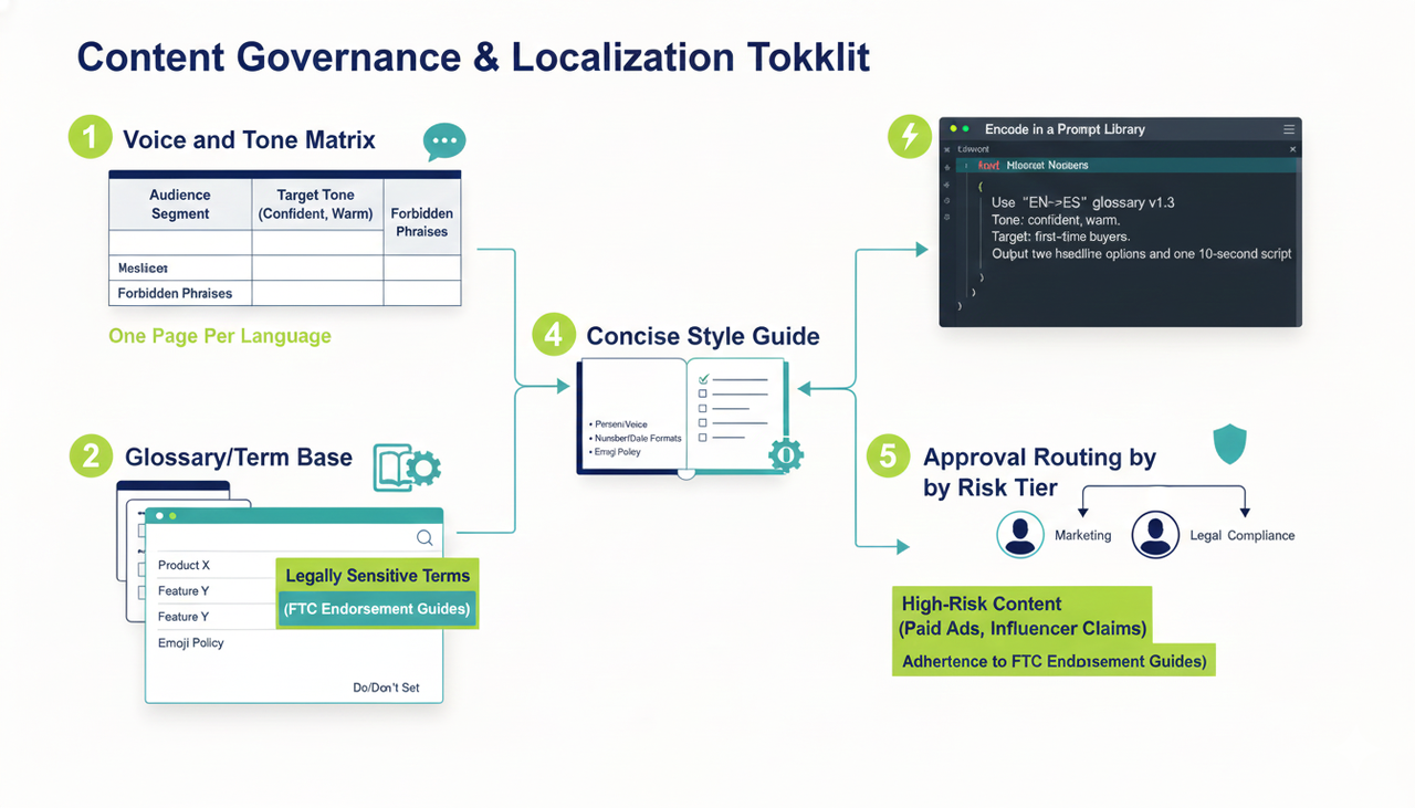Content governance, localization, and compliance framework diagram for AI tools tools-apps/blogs/6791ac8d-5282-4189-9541-c8d81f872c0b.png