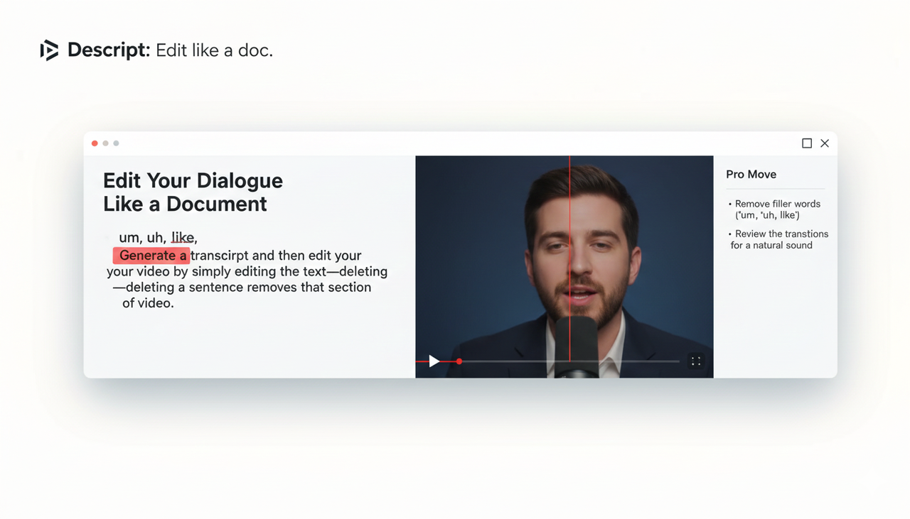 Edit video by editing text document interface tools-apps/blogs/7cc3a8b2-bfb4-46f5-9e1e-e5431f77611f.png