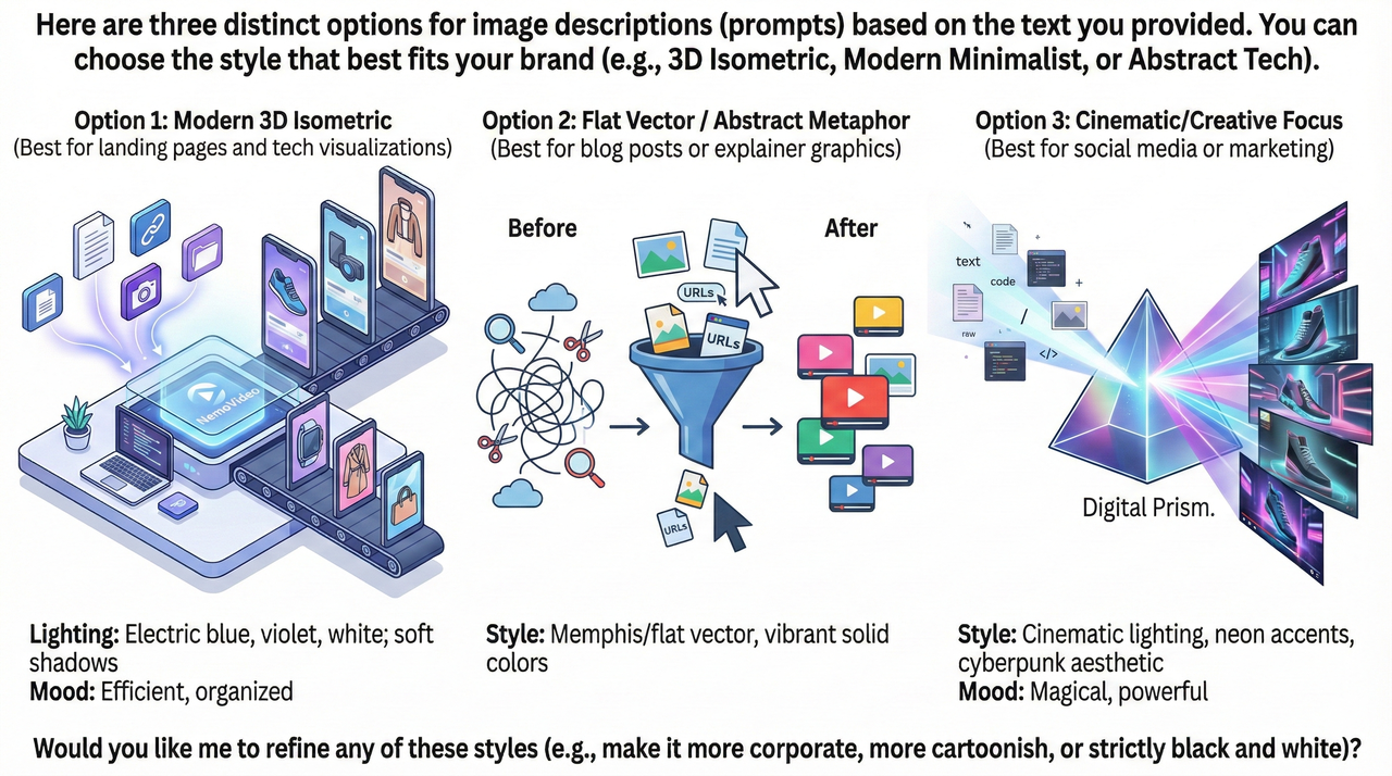 Futuristic workspace transforming floating icons into vertical e-commerce videos tools-apps/blogs/90d02d21-8633-433c-a83b-e72a04eea919.png